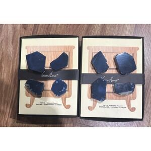 Vatican Homes Set of 8 Drawer Pulls Blue Stone Cabinet Drawer Knobs